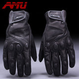 Guantes AMU Motorcycle gloves Glove real Leather baseball gloves Motorbike Electric bicycle Electrombile Mitts motorcycle Gloves