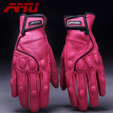 Guantes AMU Motorcycle gloves Glove real Leather baseball gloves Motorbike Electric bicycle Electrombile Mitts motorcycle Gloves